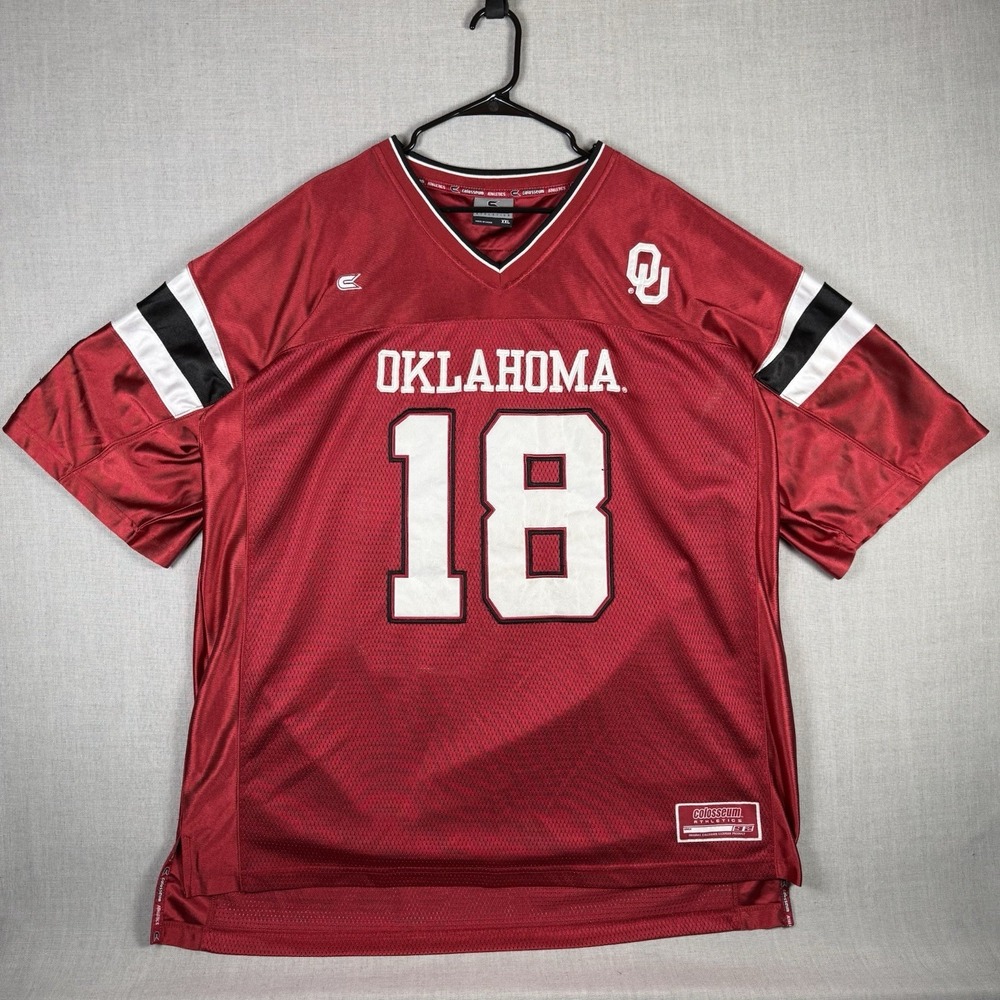 Colosseum Oklahoma Sooners Jersey Size XXL Football #18 Maroon Athletics NCAA